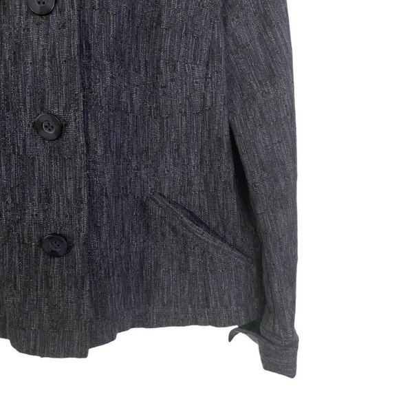 J Jill Blue Tweed Button Up Blazer Jacket Small - Picture 3 of 6